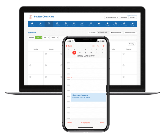 Calendar syncing button