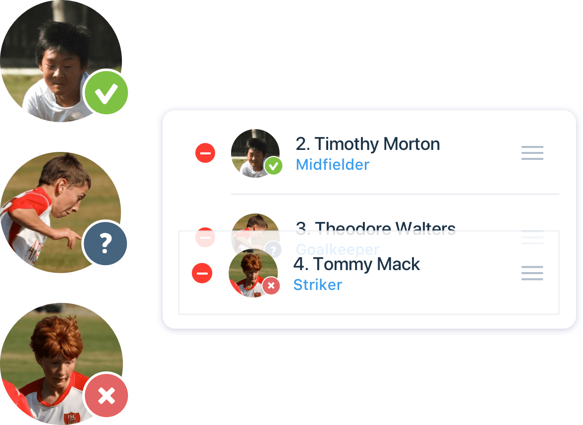 TeamSnap game lineups