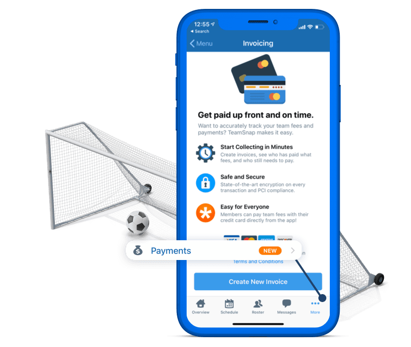 Handle payments and track them with TeamSnap