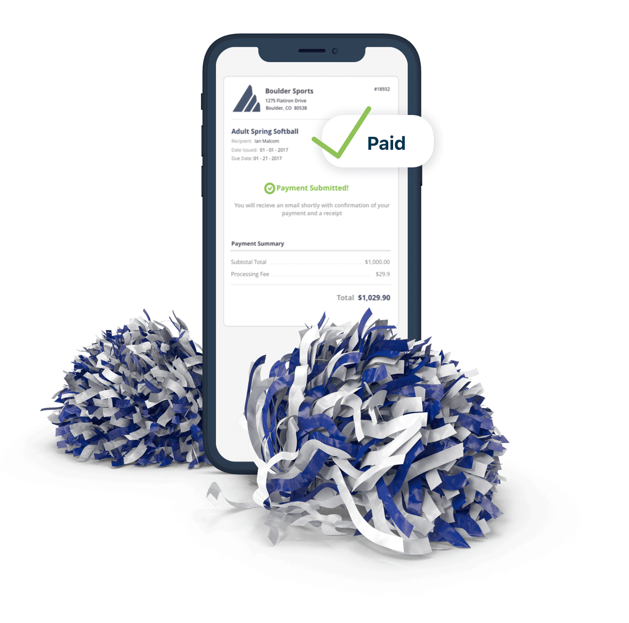 Handle payments and track them with TeamSnap